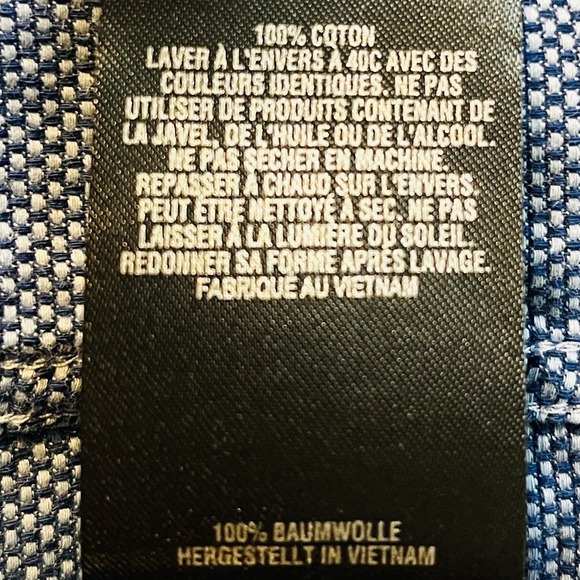 Lot of 3 Button Up Dress Shirts Mens Large Blue 100% Cotton Long Sleeves - Picture 5 of 13